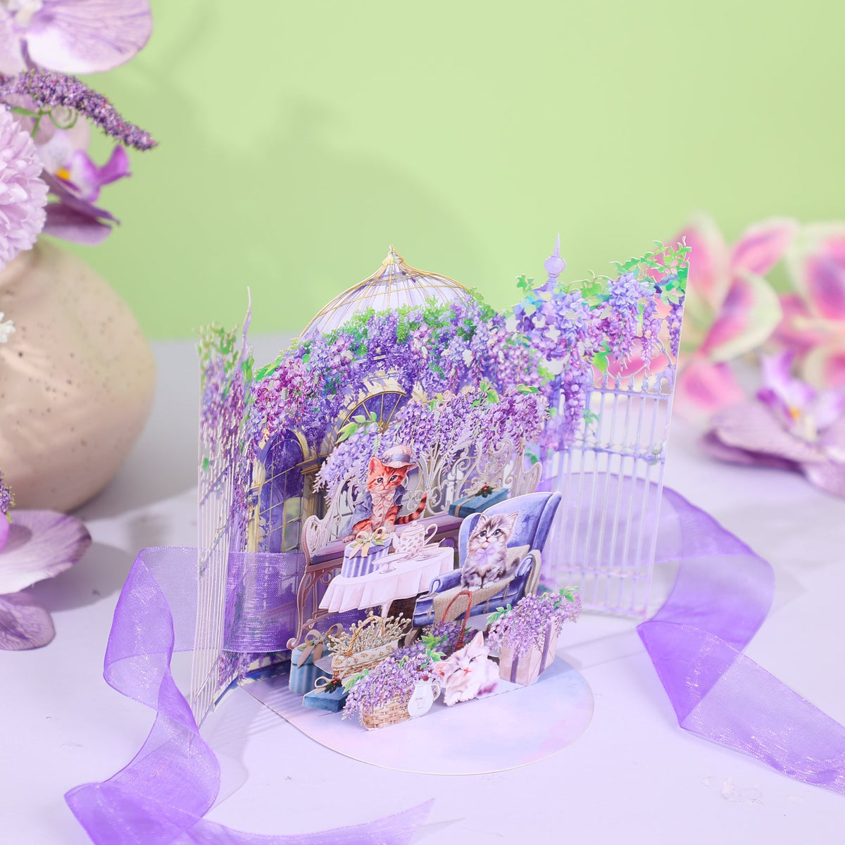 Wisteria Pavilion 3D Pop Up Card