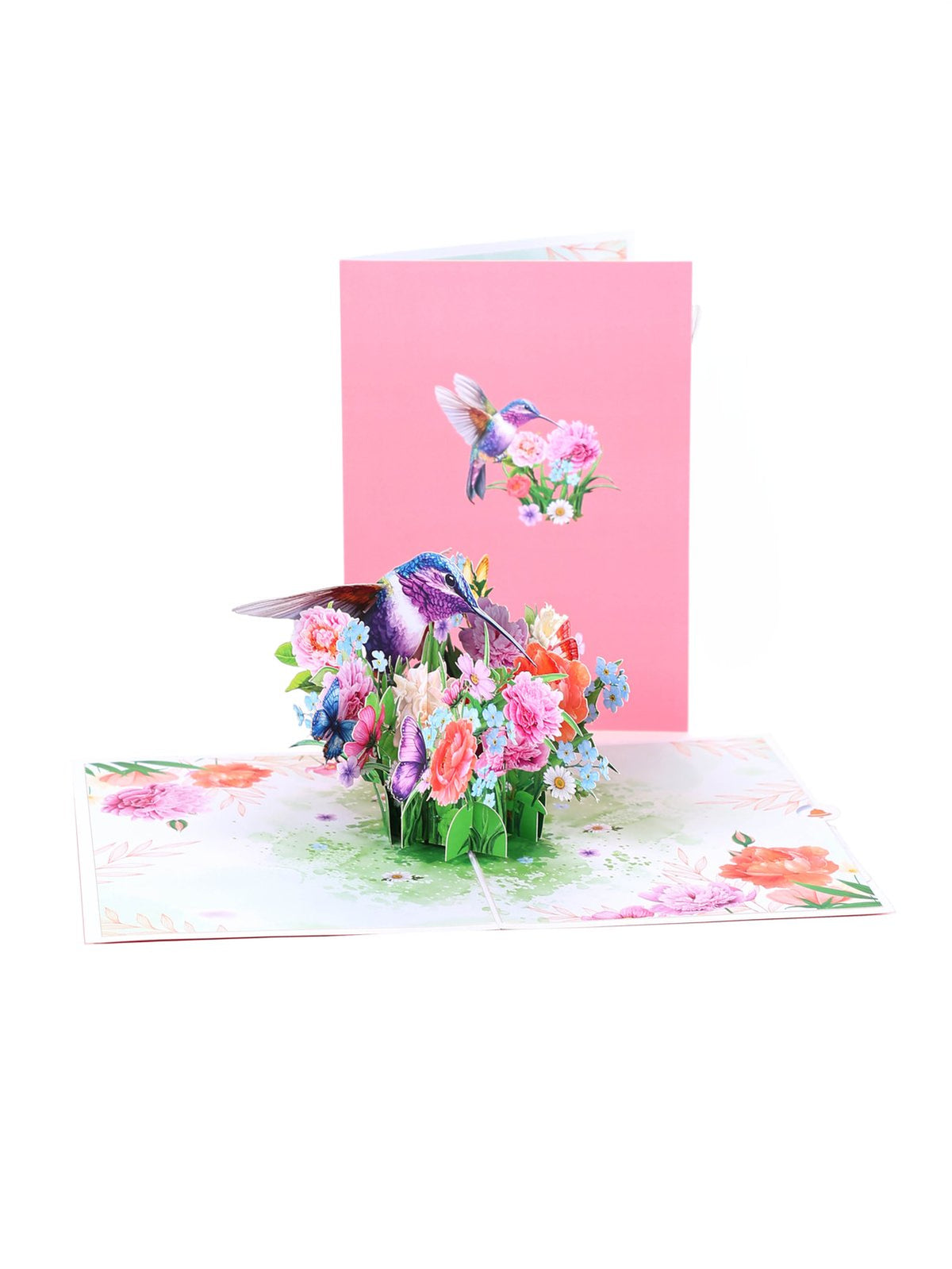 Flowering Shrubs Hummingbird 3D Pop Up Card