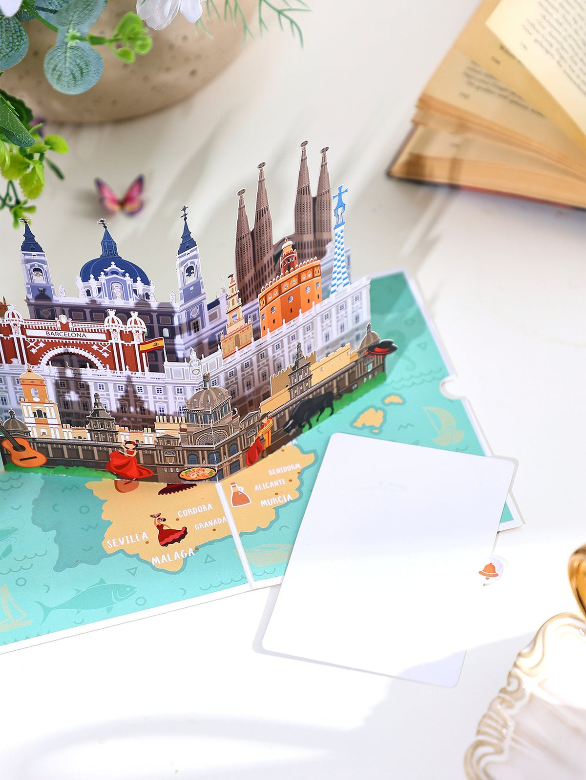 City Cityscape Greeting Card Spain