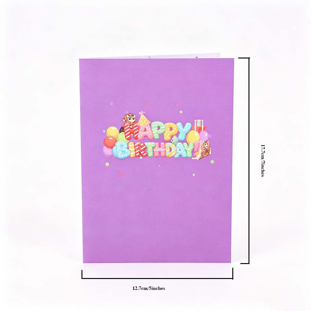 Cat House Birthday Greeting Card