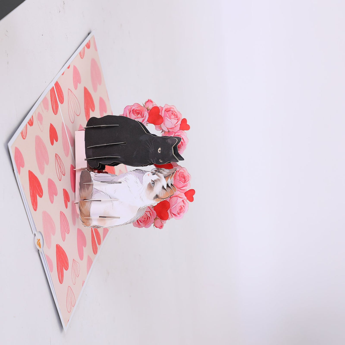 Valentine's Day Black Cat Heart 3D Pop Up Card