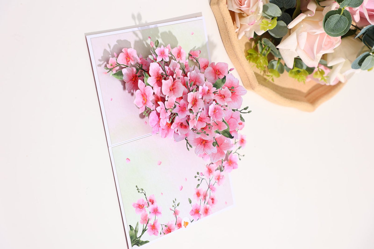 Pink Orchid Greeting Card
