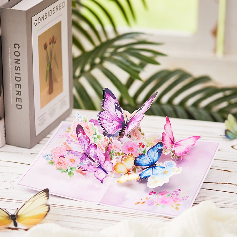 Butterfly Flower Cluster Greeting Card