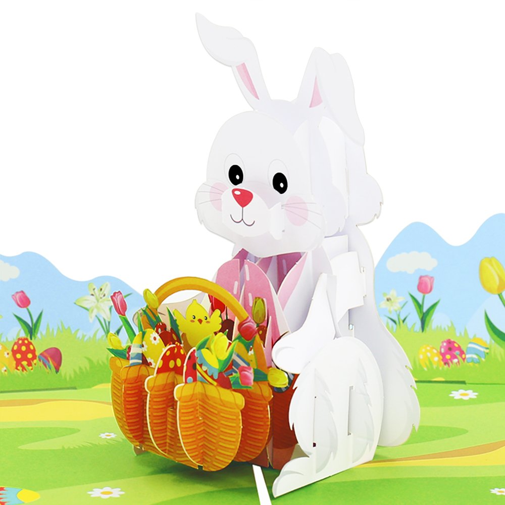 Bunny Basket 3D Pop Up Card