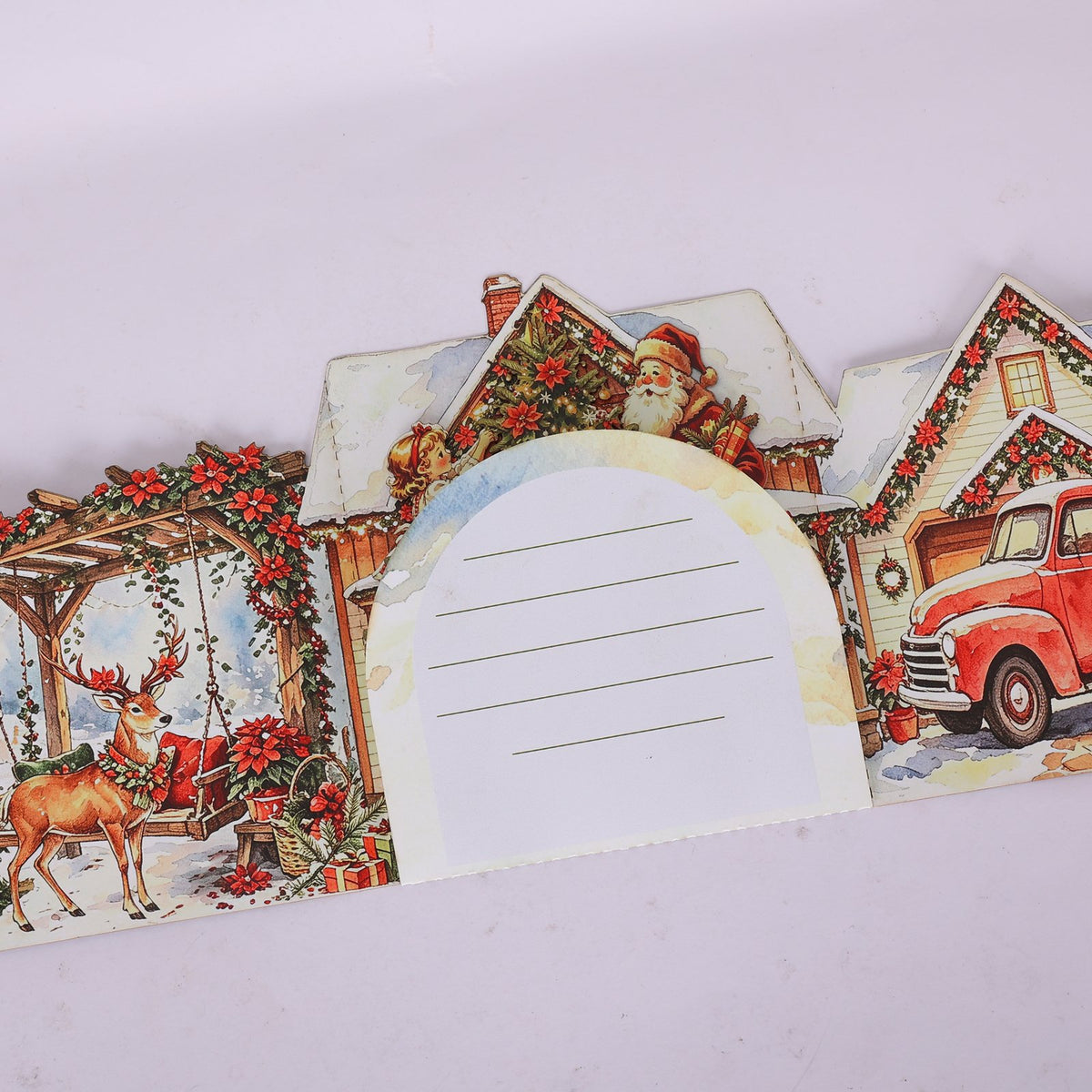 Red Christmas Double Door Pop Up Card