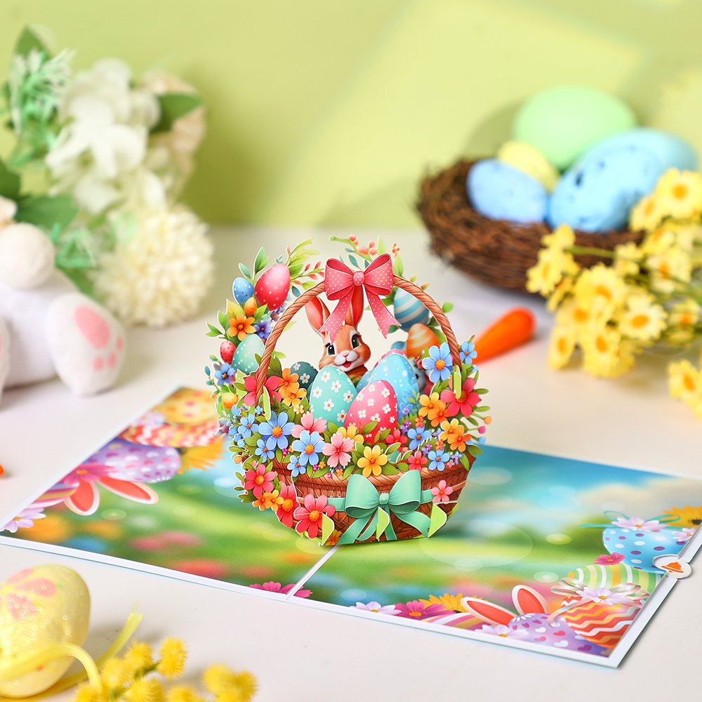 Easter Bunny Ears Flip Pop Up Card