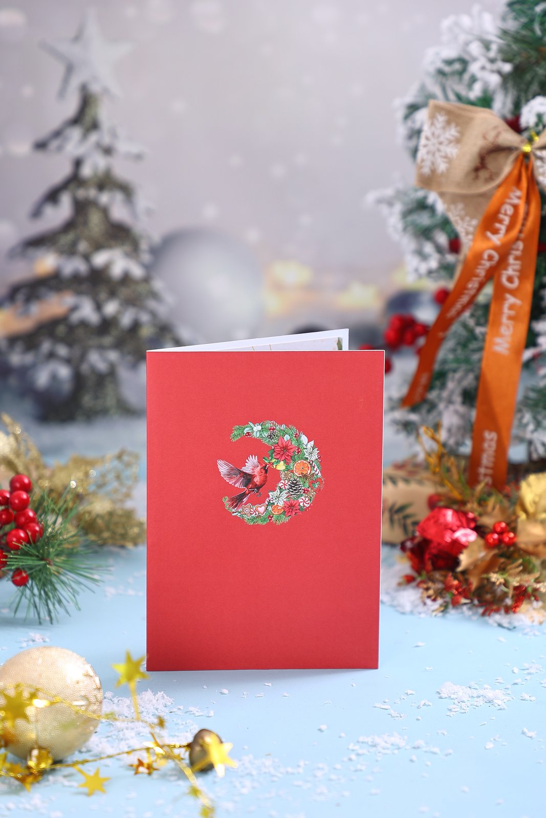 Christmas Bird Pop Up Card