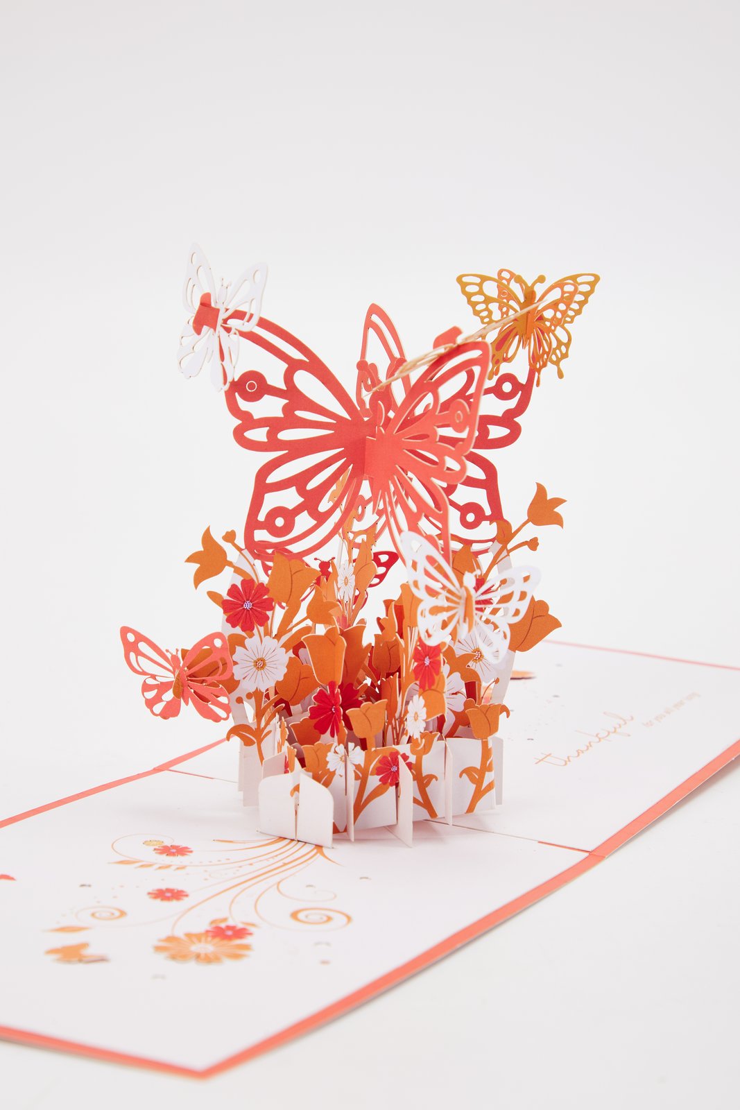 Butterfly Flower Cluster Pop Up Card