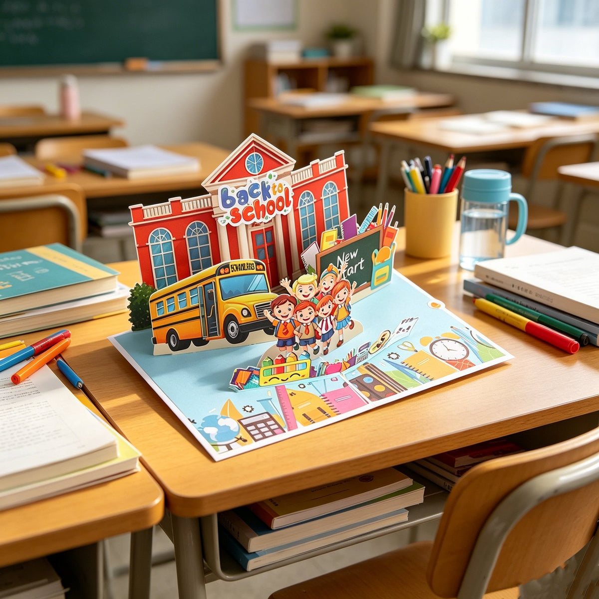Back To School 3D Pop Up Card