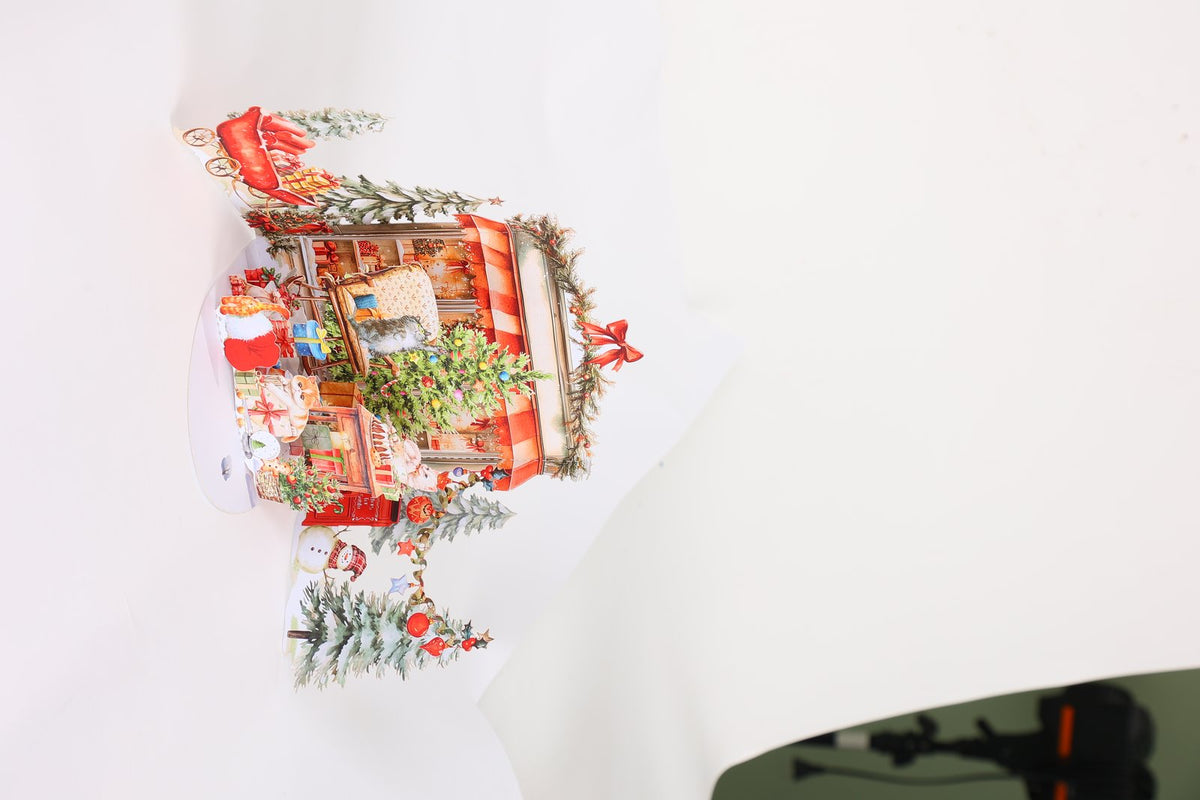 Christmas Sleigh Church 3D Pop Up Card