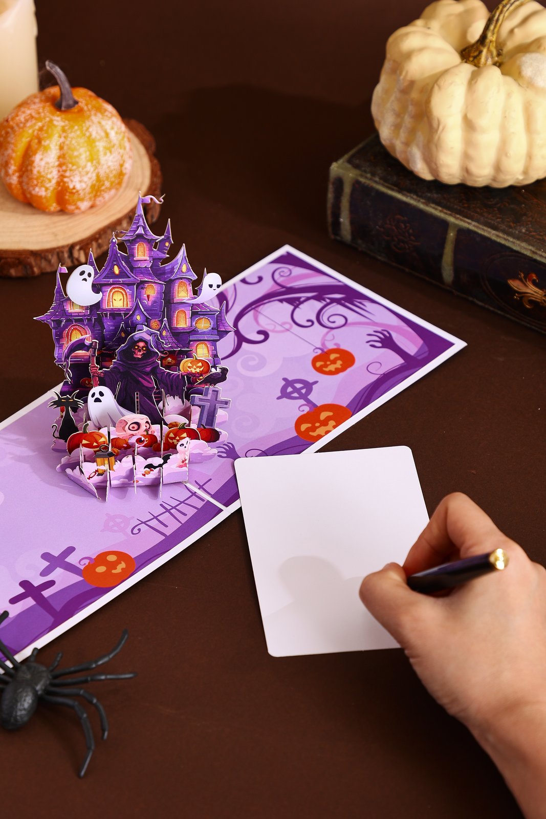 Grim Reaper Castle Greeting Card