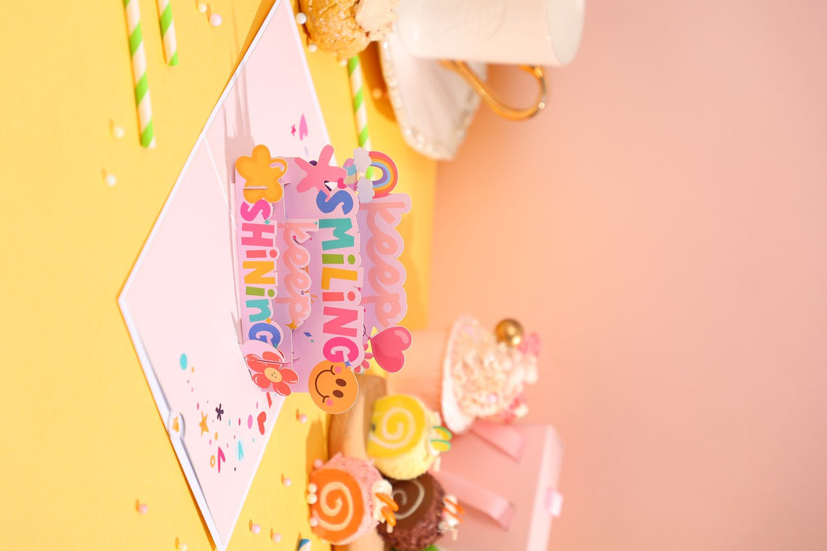 Rainbow Blessings Flip Pop Up Card