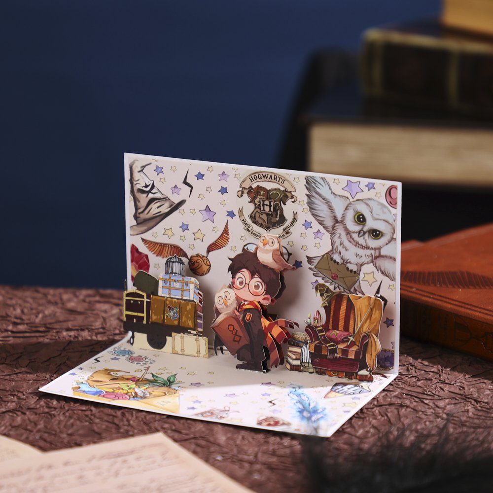 Dark Green Clown Flip Pop Up Card