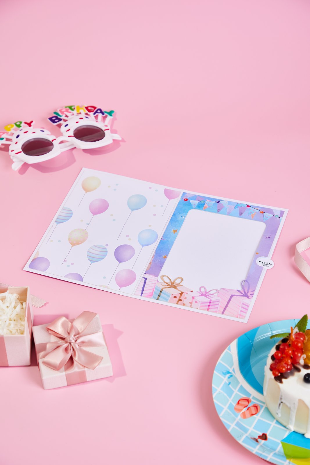 Hollow-Out Birthday Greeting Card Colorful