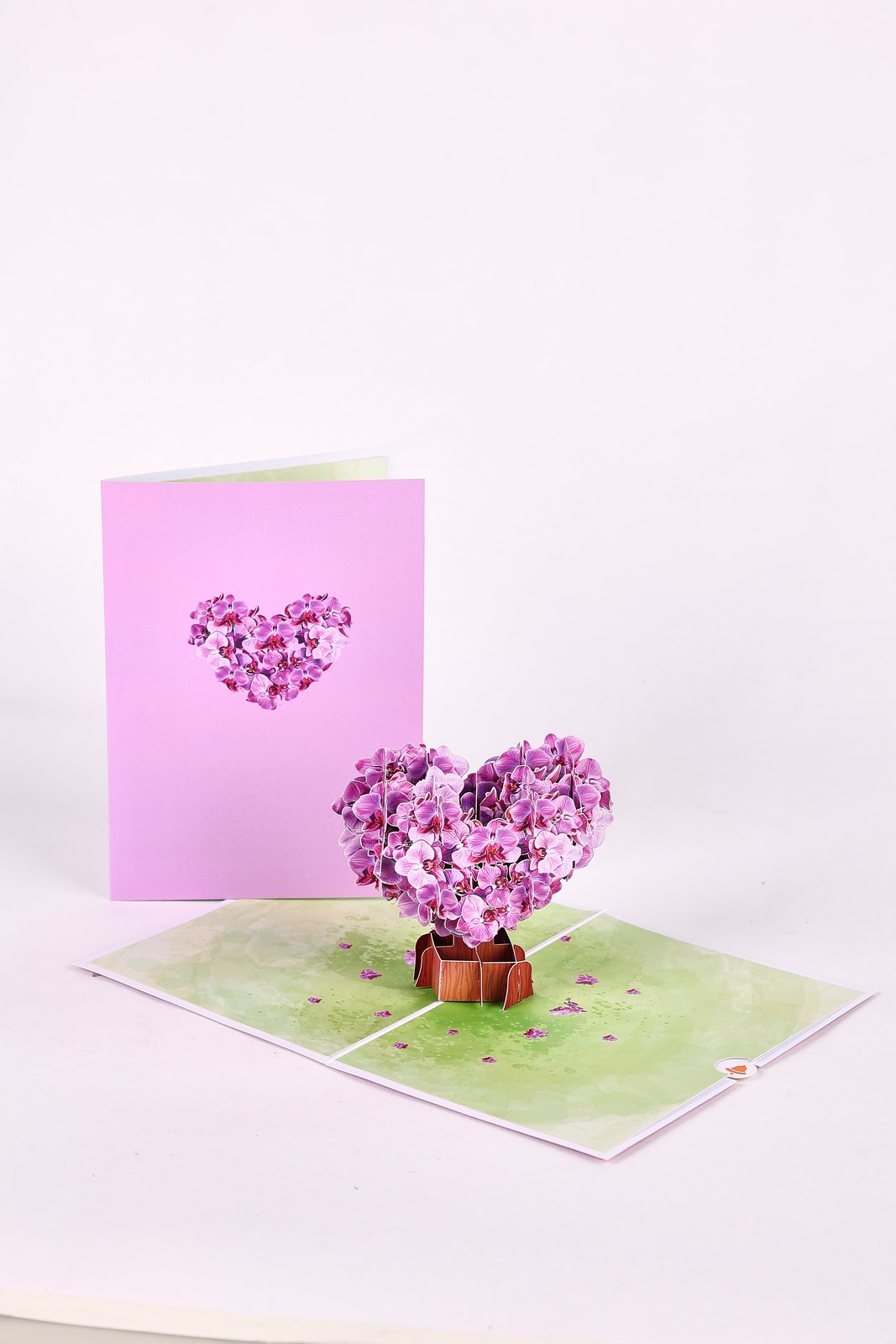 Orchid Heart Greeting Card