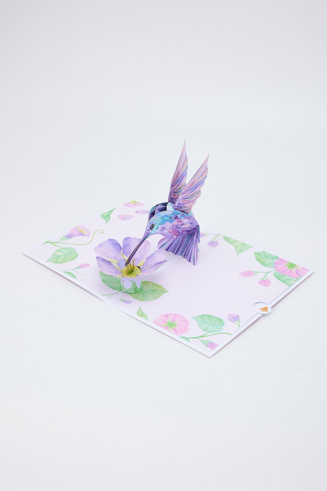 Purple Hummingbird 3D Pop Up Card