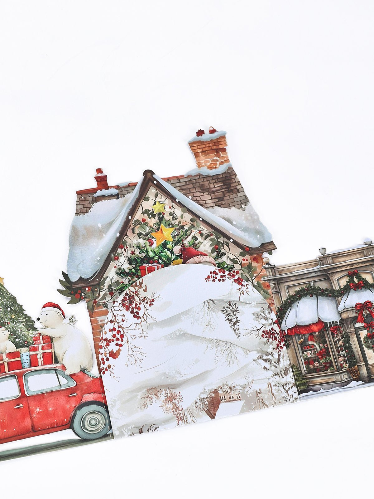 Christmas Vintage Car Flip Pop Up Card