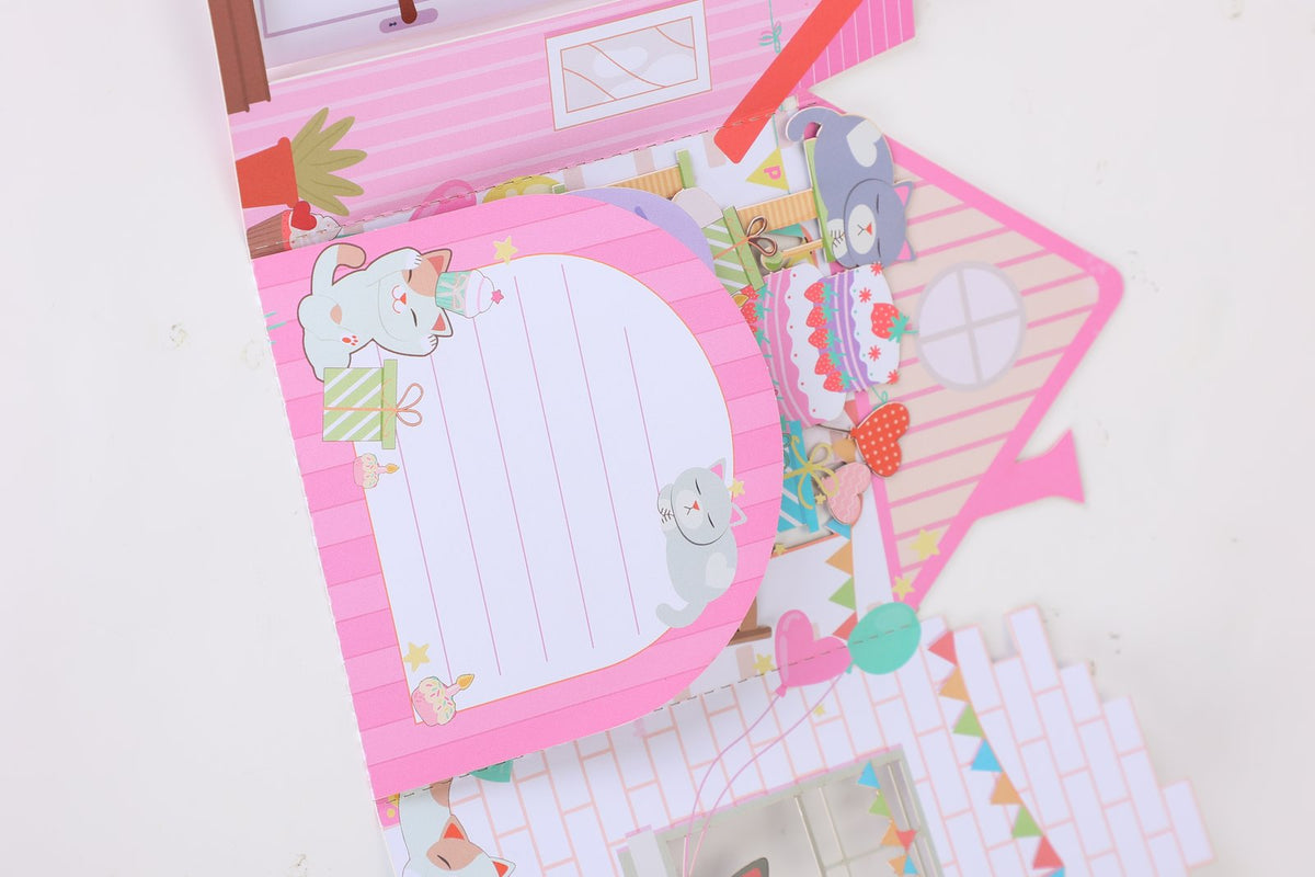 Cozy Birthday Cake Cradle 3D Pop Up Card