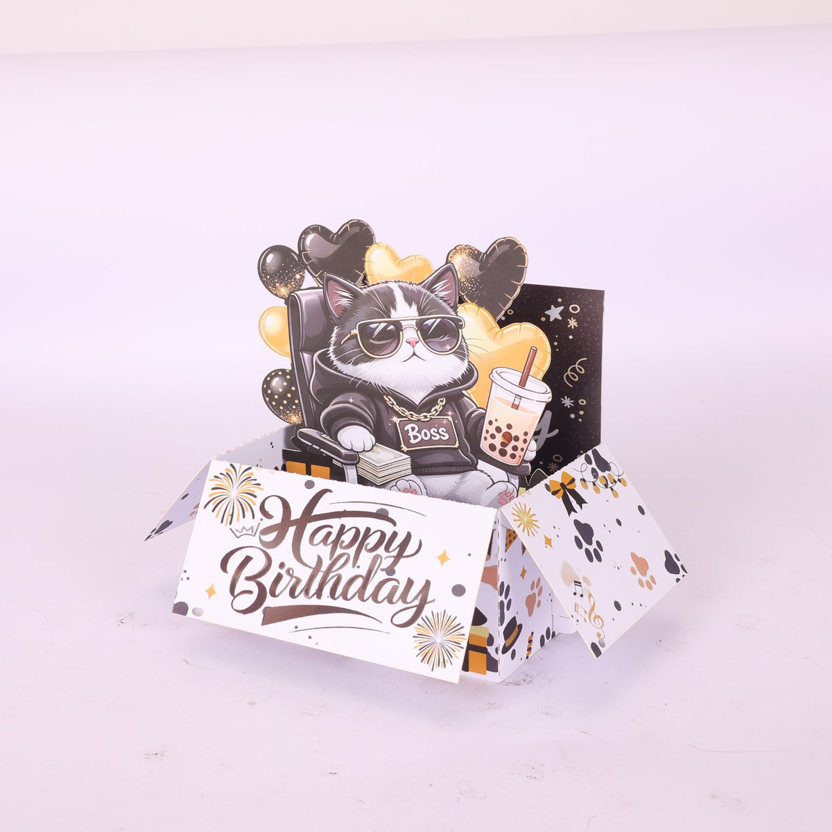 Birthday Cat Box Card