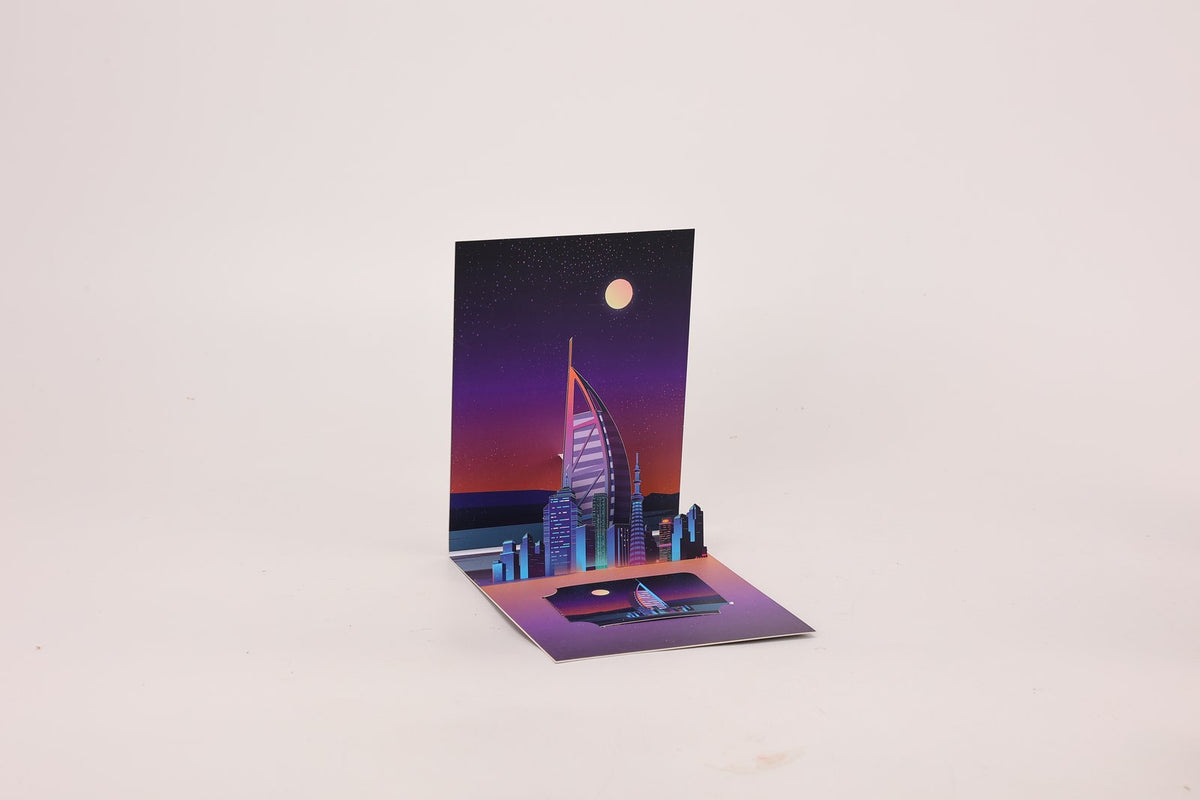 Dubai Burj Al Arab 90° 3D Pop Up Card