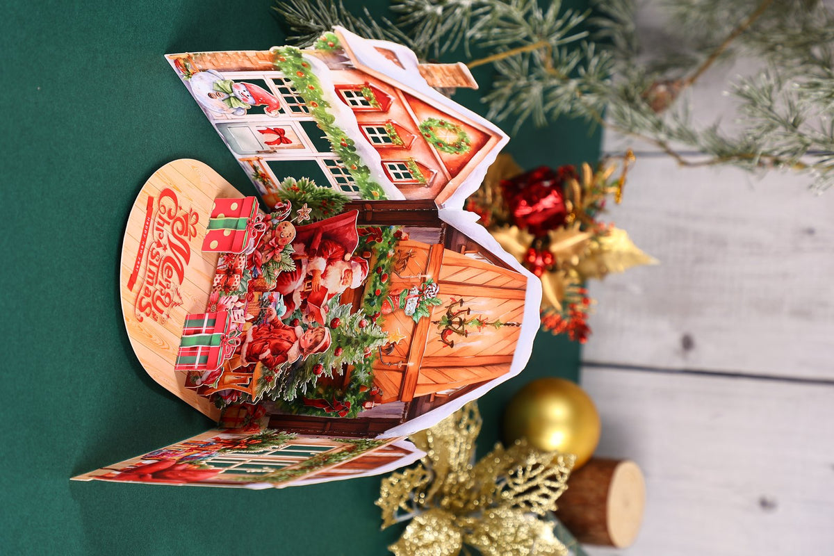 Vintage Double Door Pop Up Card