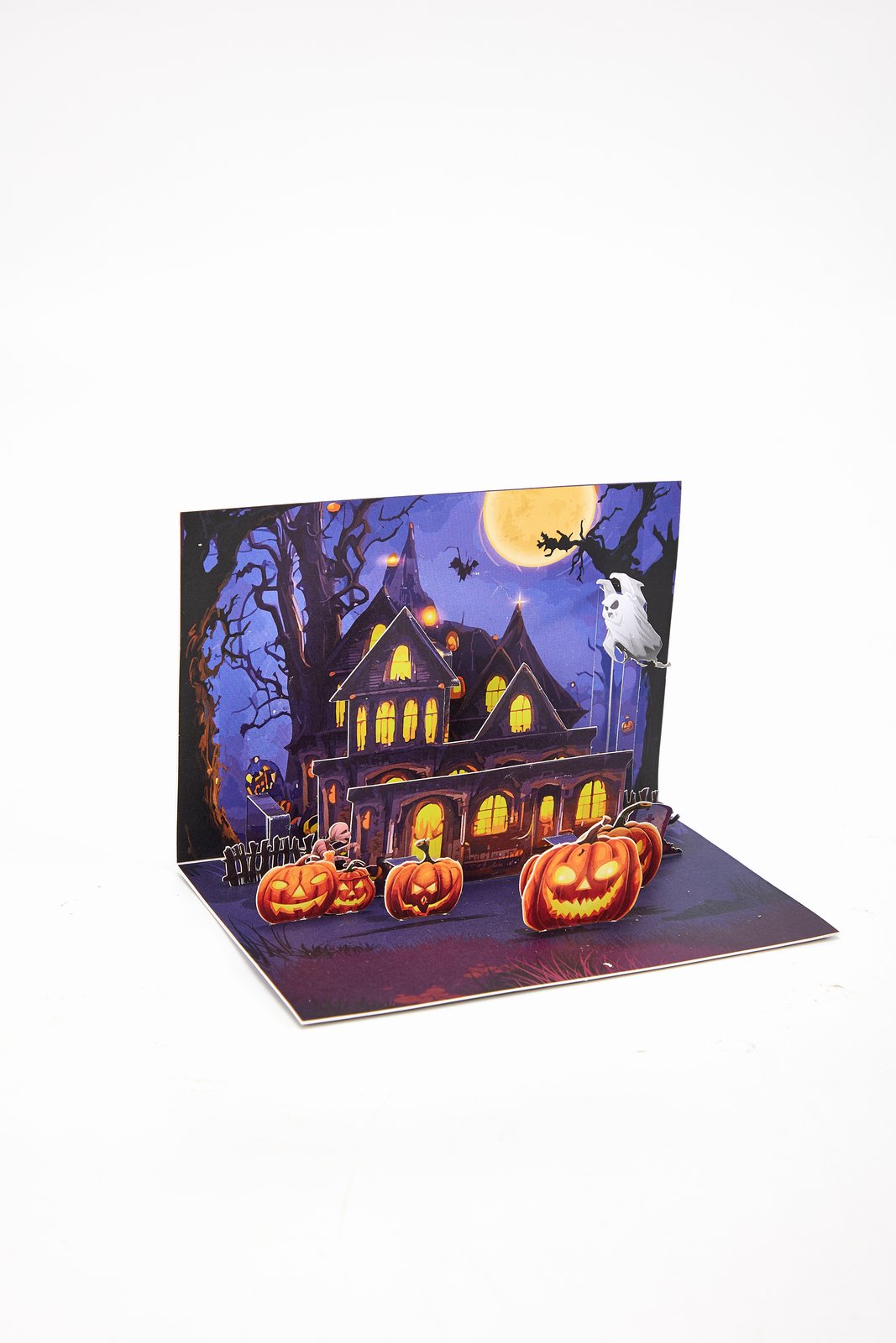 Halloween Haunted House Greeting Card