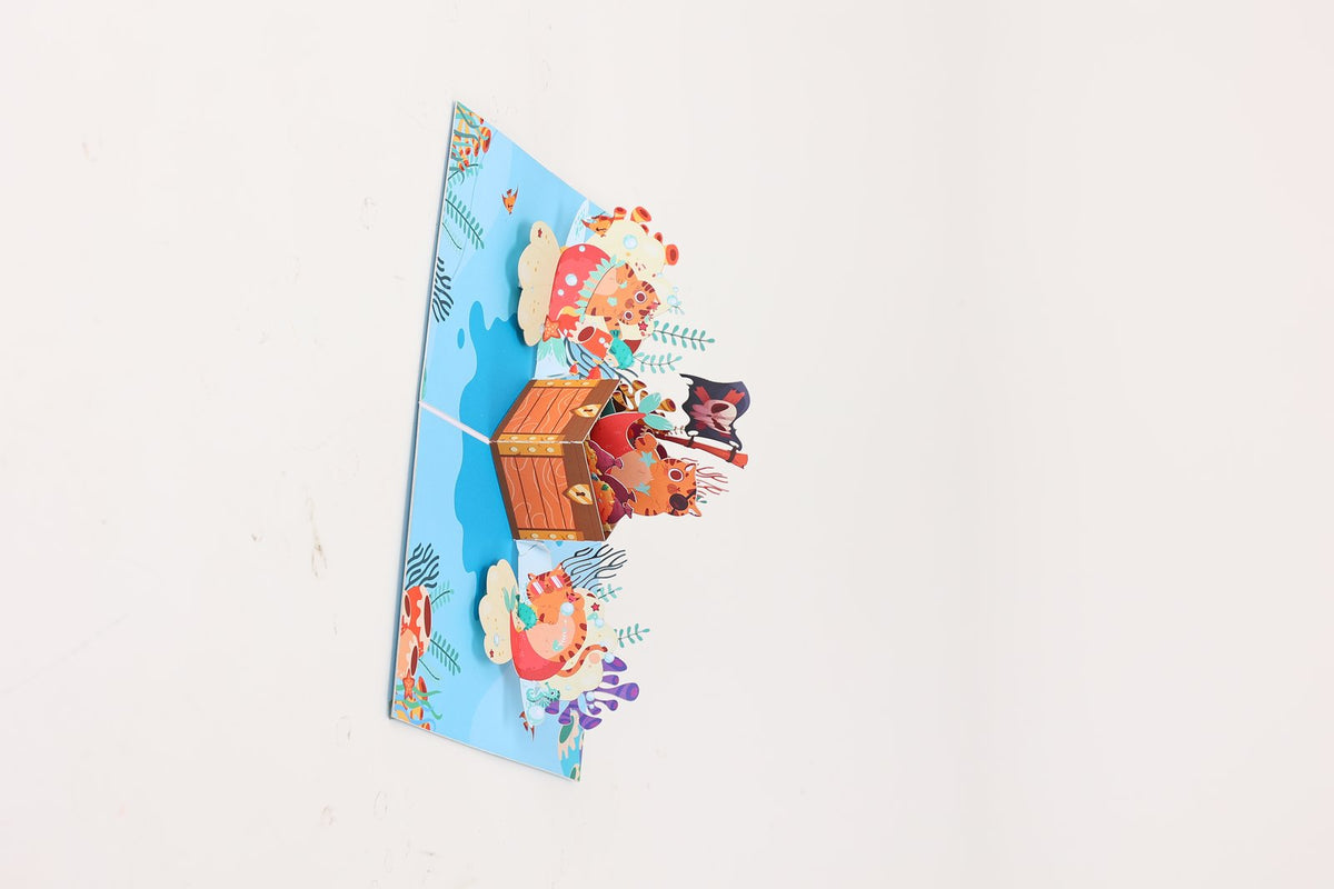 Mermaid Cat 3D Pop Up Card