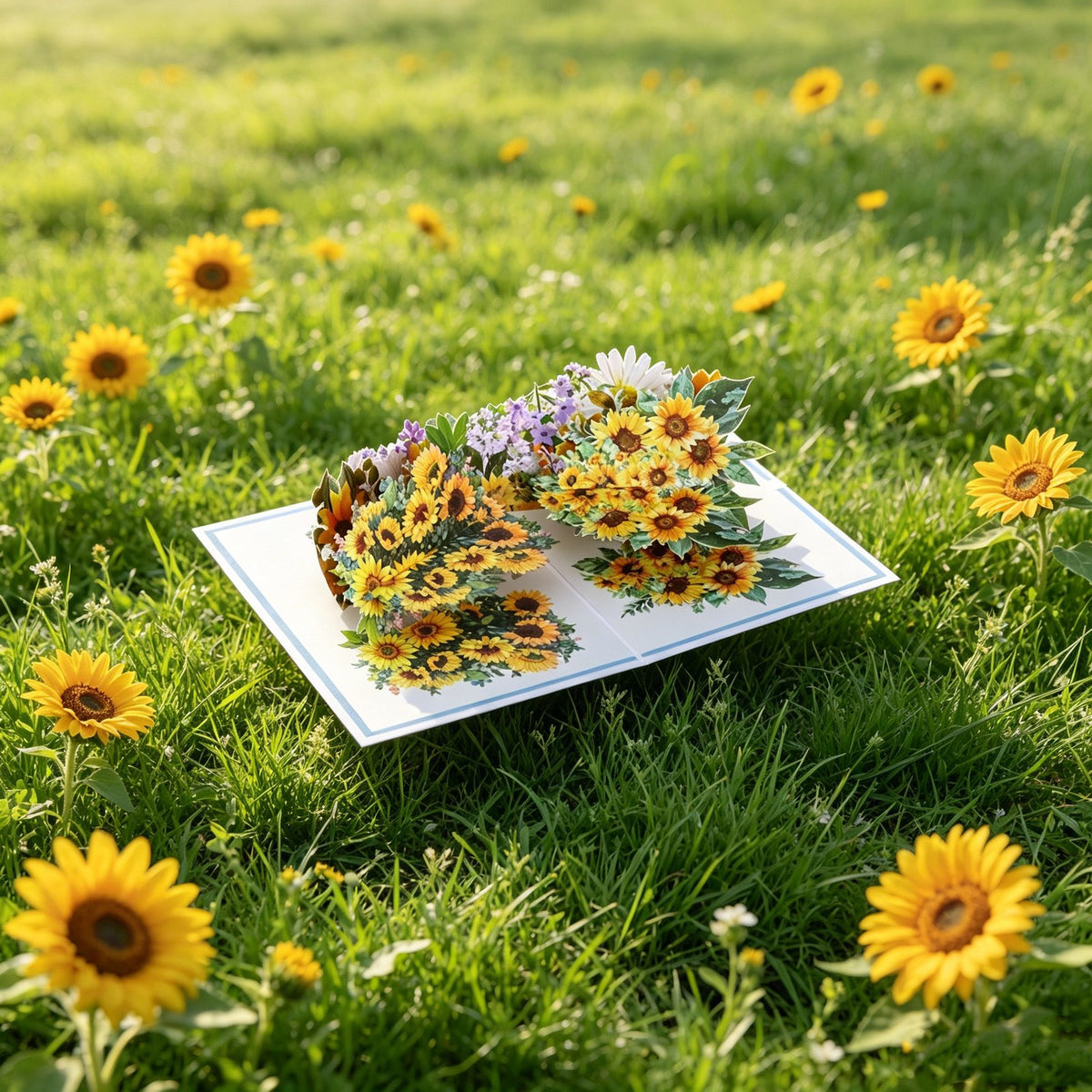 Sunflower Fresh Flowers 3D Pop Up Card