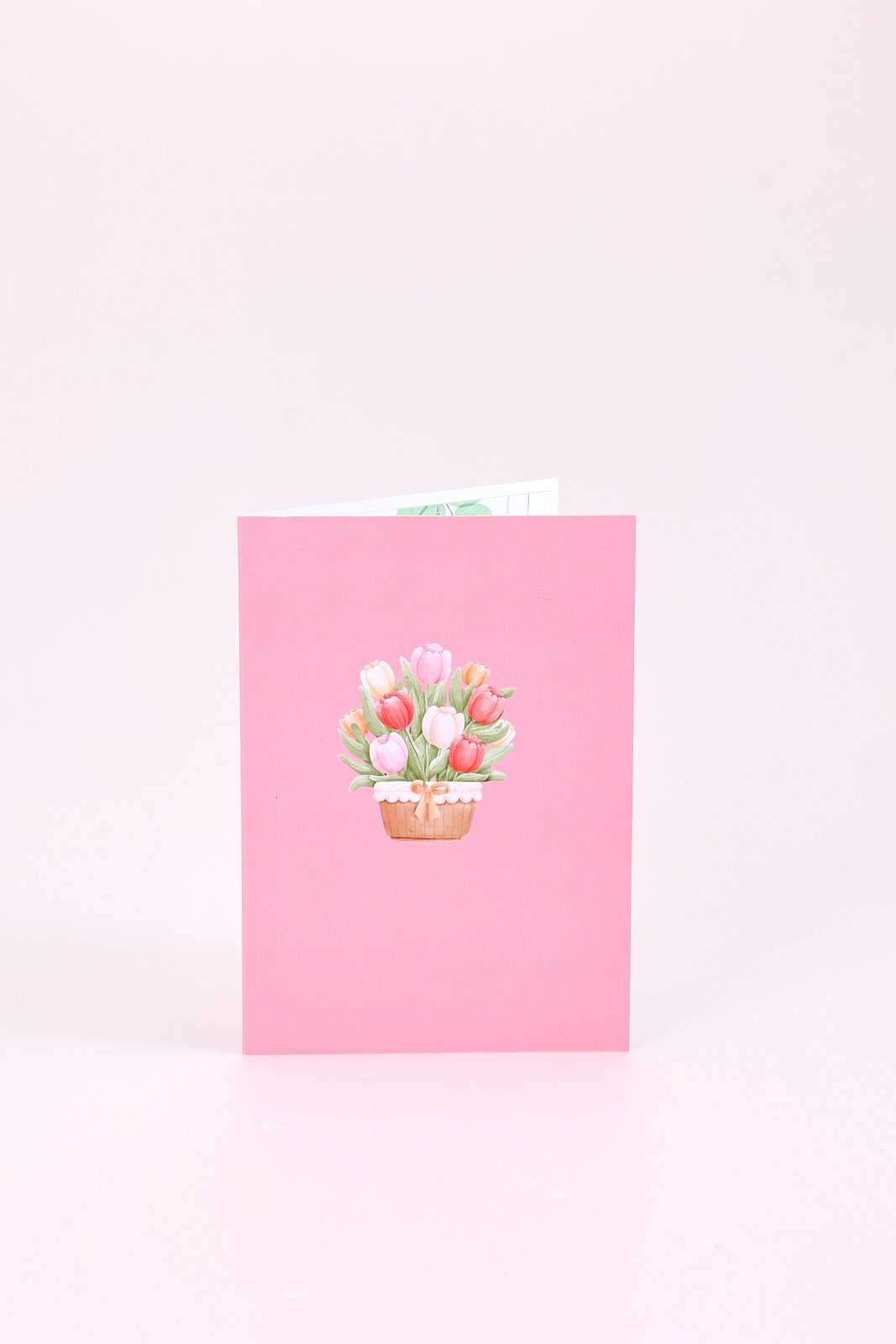 Tulip Flower Basket Greeting Card