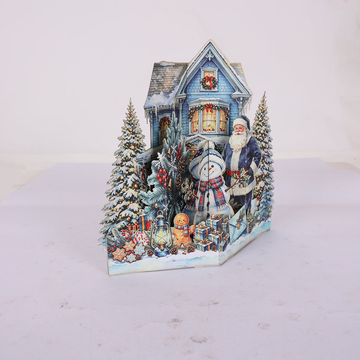 Gold Blue Christmas Ornament