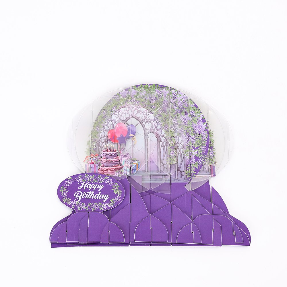 Purple Magic Garden Crystal Ball Card