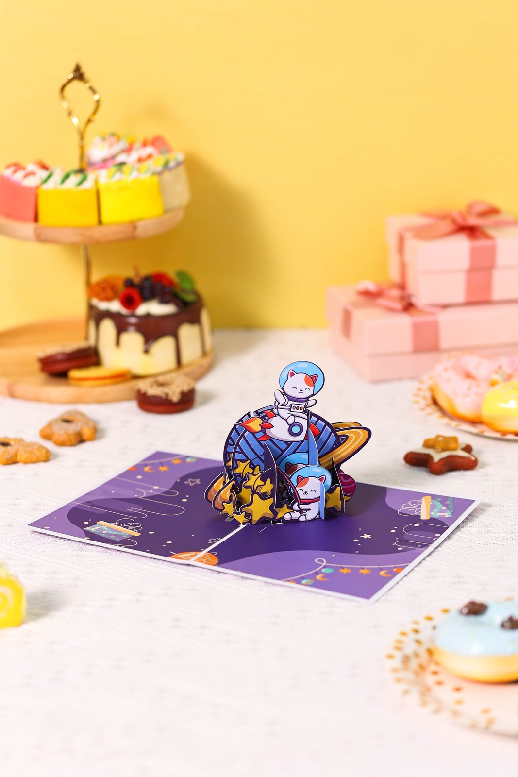 Space Cat 3D Pop Up Card