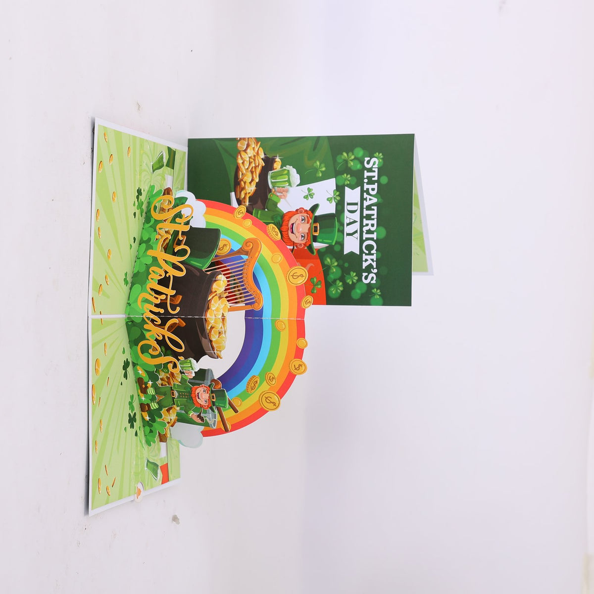 St. Patrick's Day Leprechaun Flip Pop Up Card