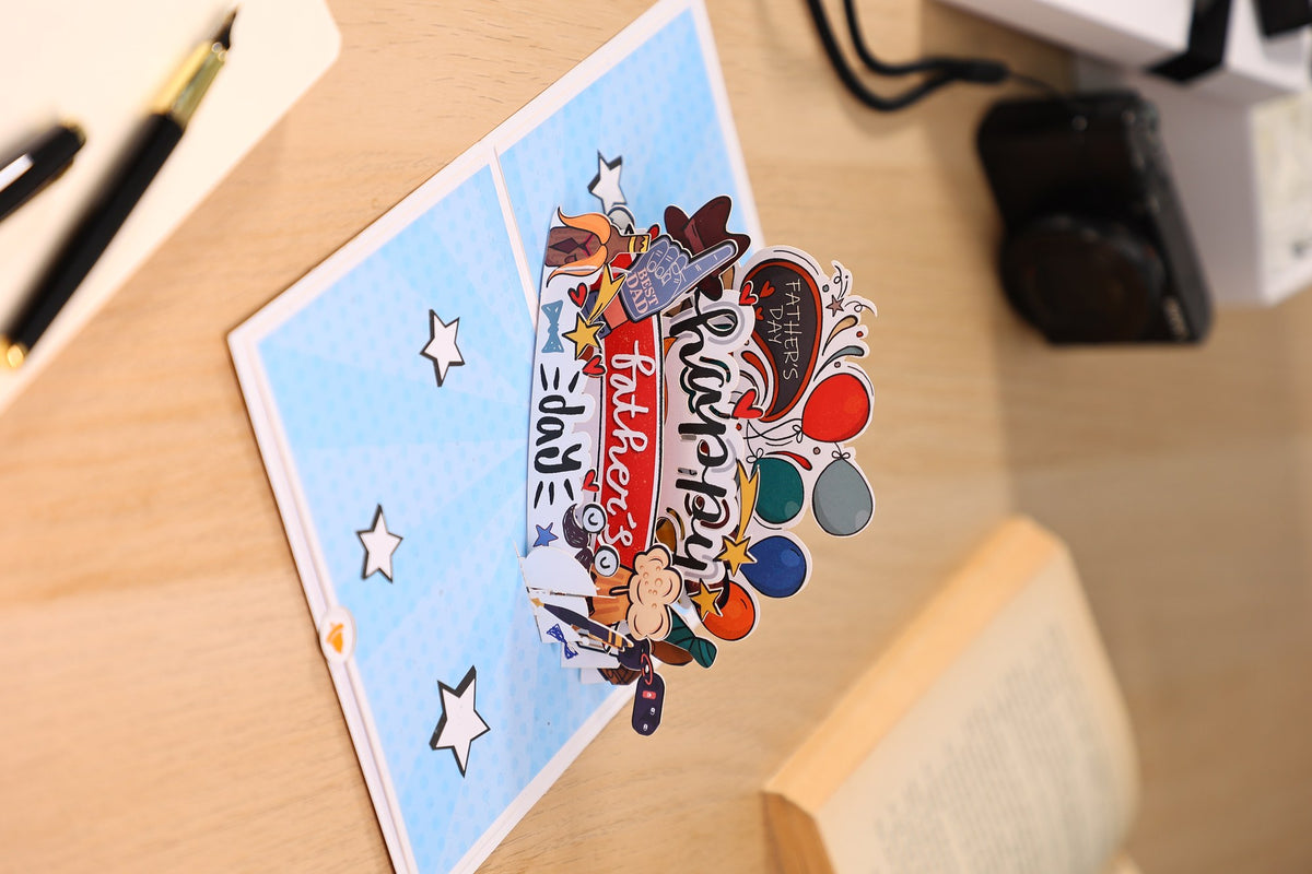 Simple Style Father's Day 3D Pop Up Card