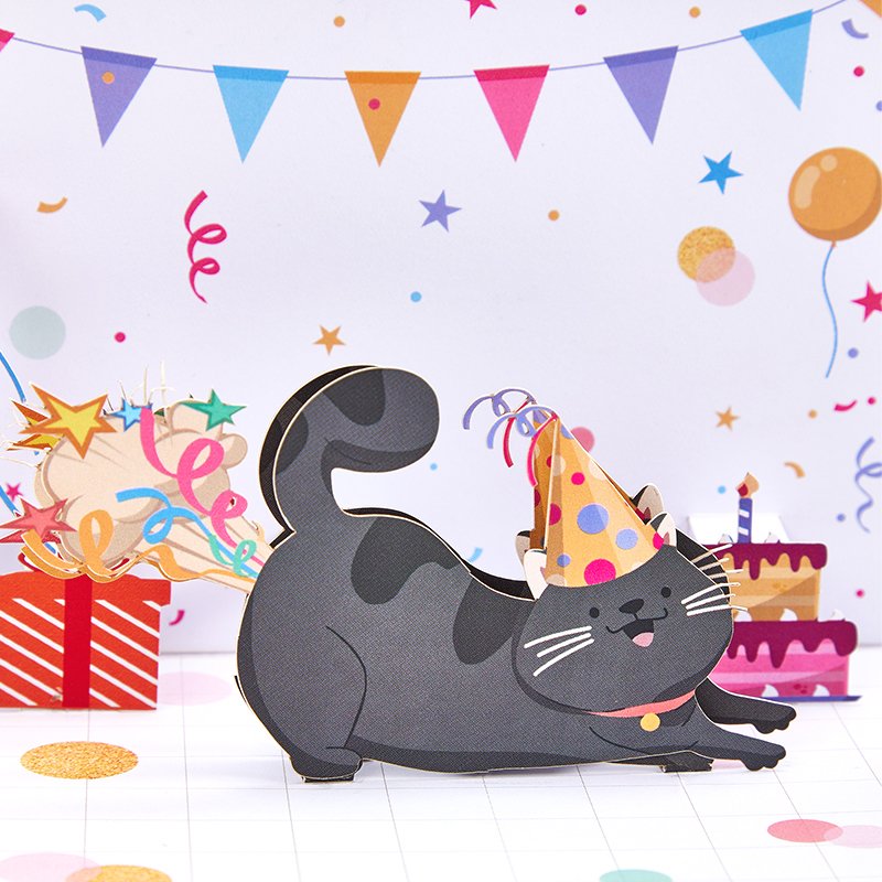 One-Fifth Cat Birthday Greeting Card