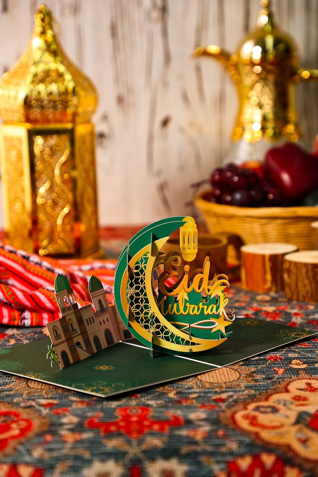 Eid Mubarak Moon Greeting Card