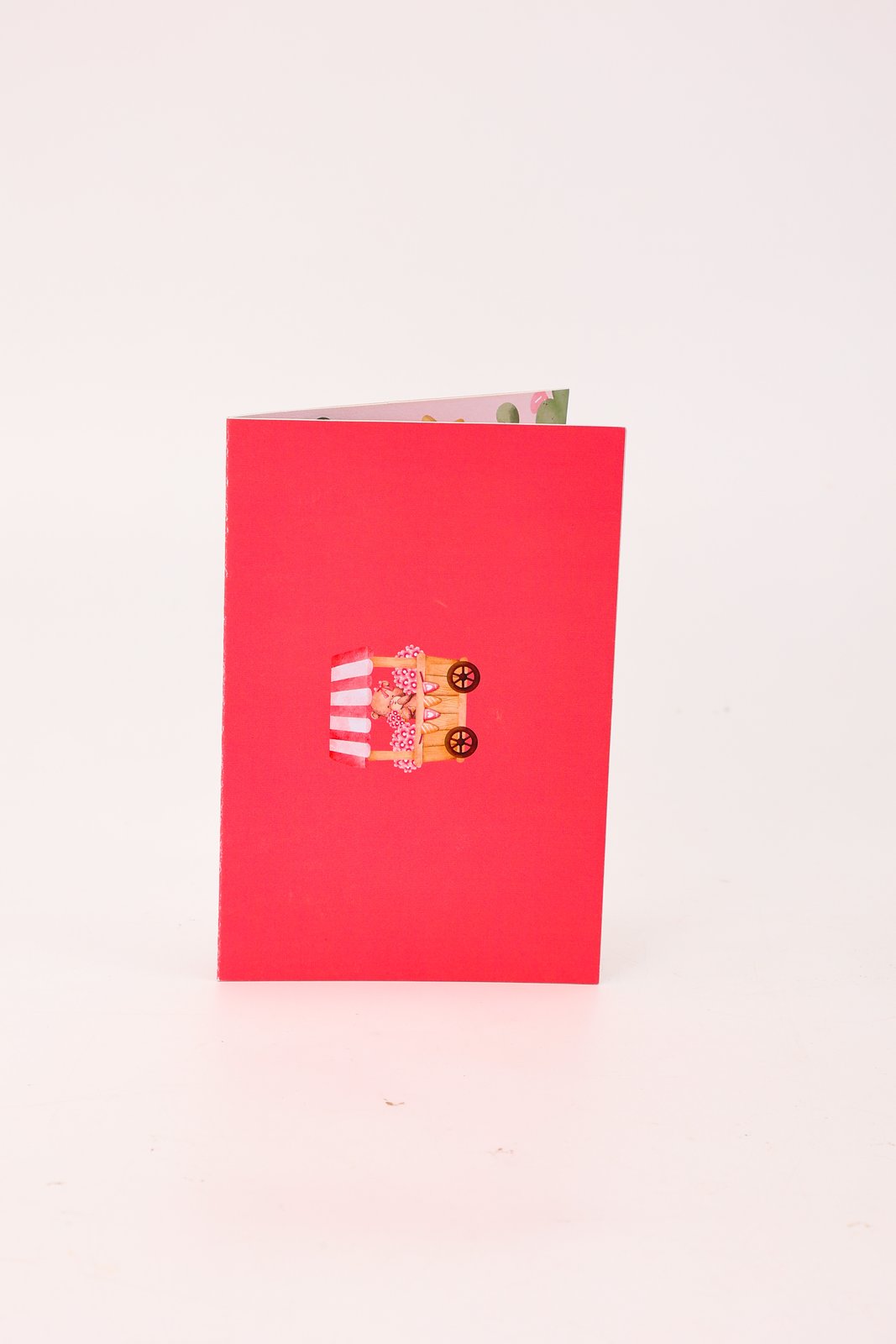 Valentine's Day Flower Cart 90° 3D Pop Up Card