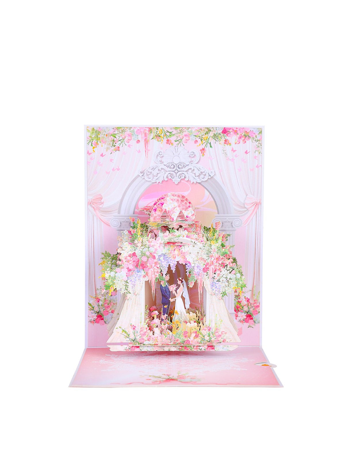 Pink Wedding Arch 3D Pop Up Card