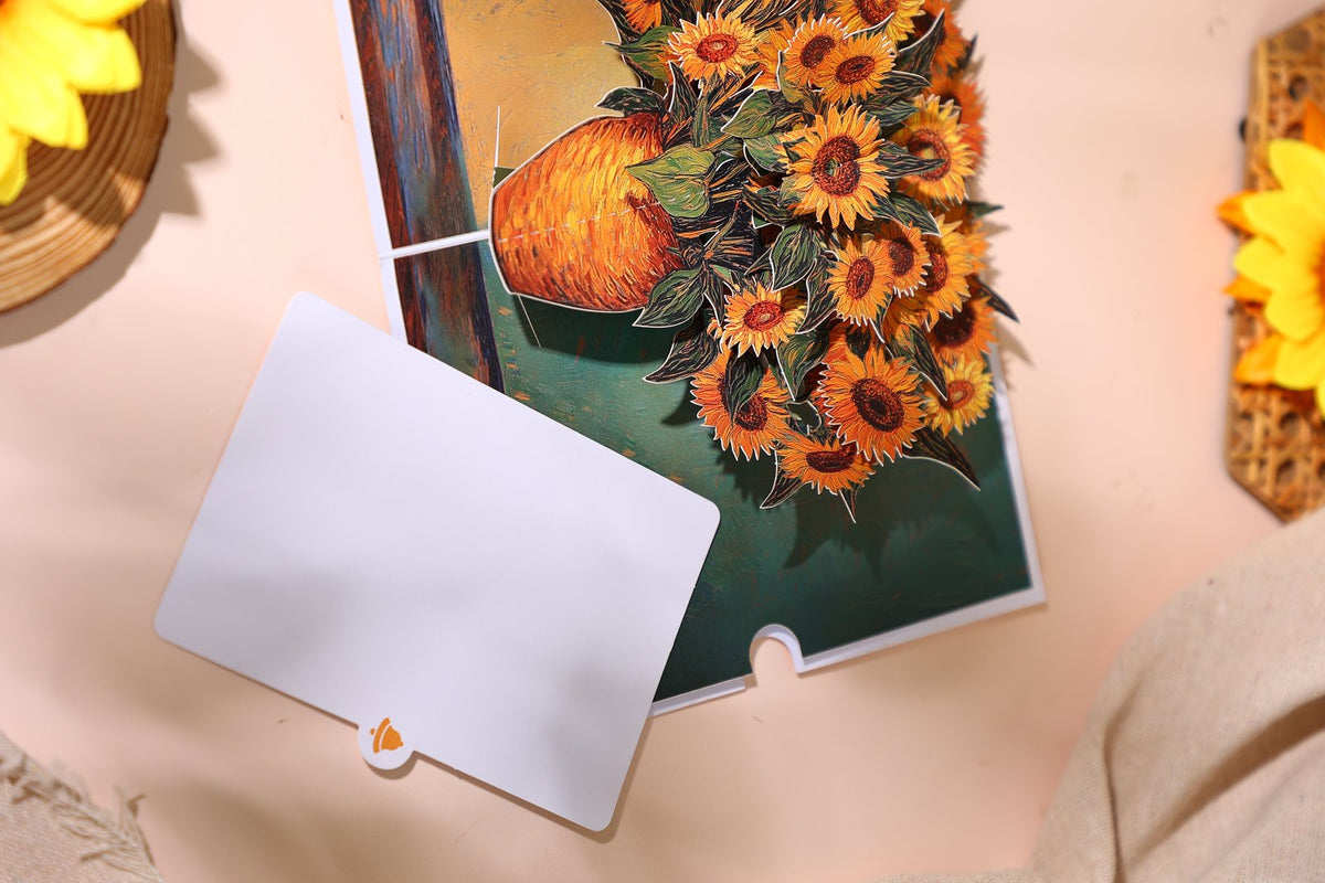 Sunflower Flower Vase 3D Pop Up Card