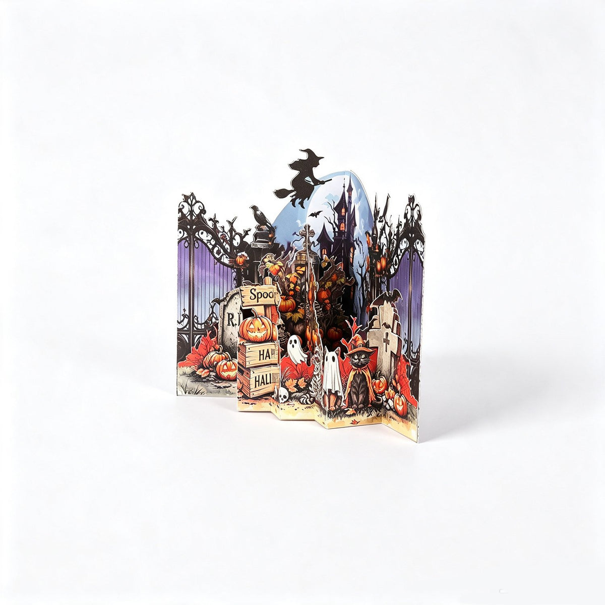 Halloween Haunted House Ornament Greeting Card