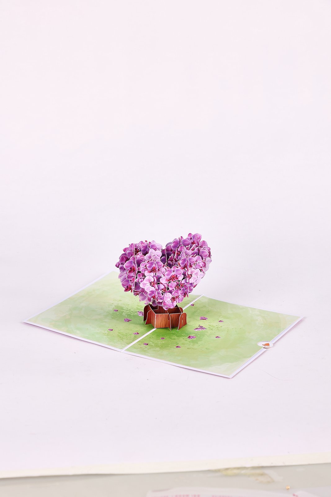 Orchid Heart Greeting Card