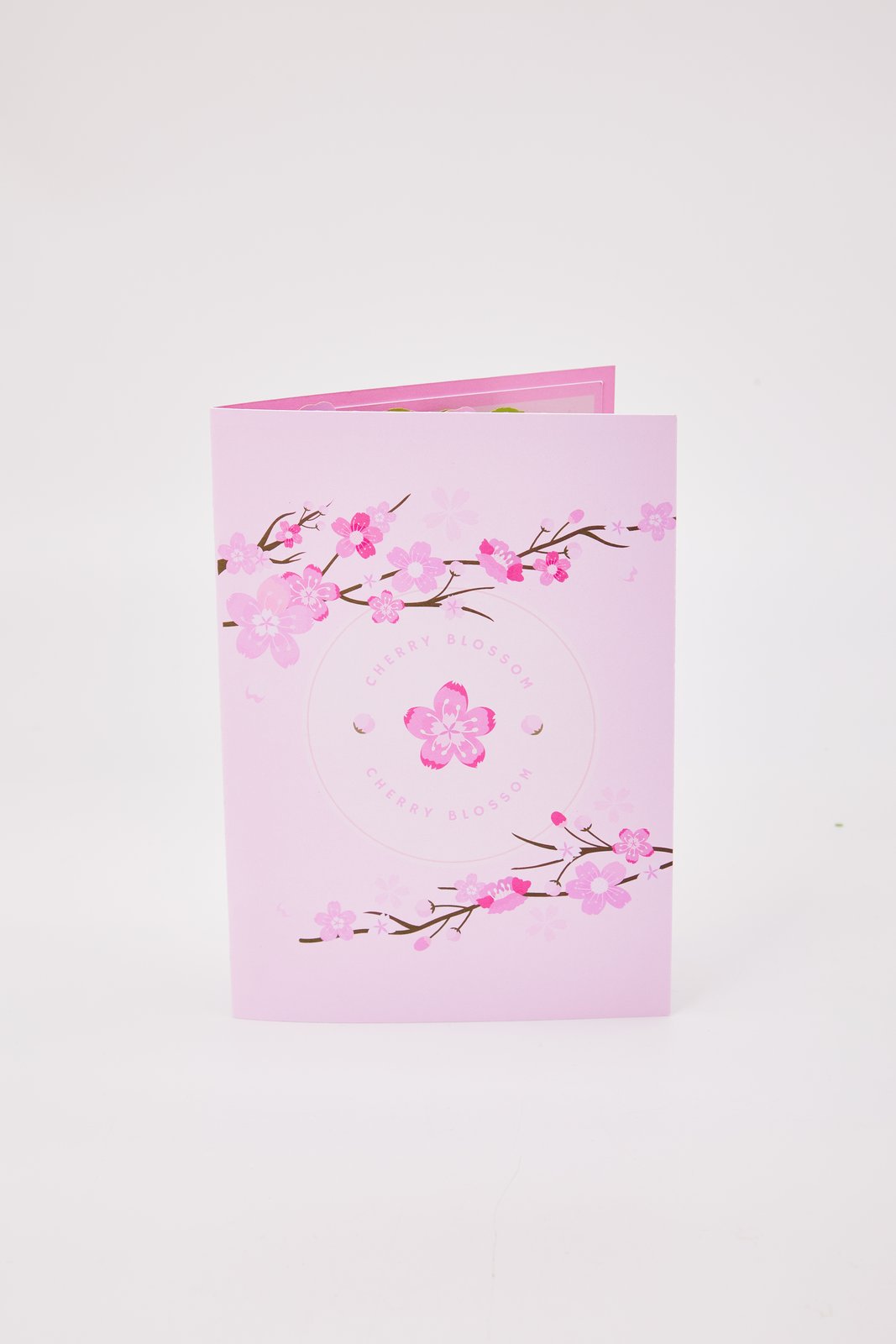 Cherry Blossom Floral Wreath 3D Pop Up Card