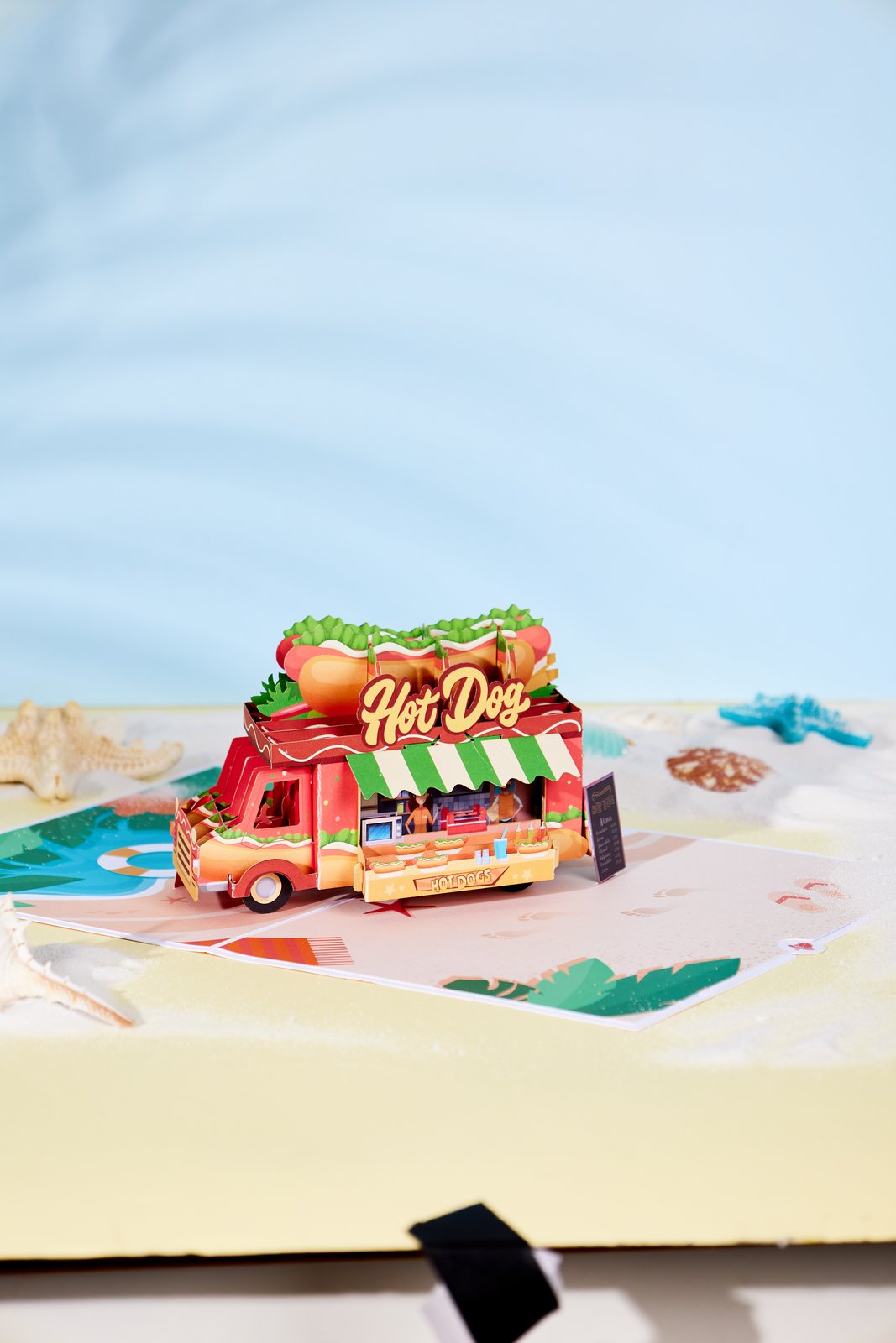 Hot Dog Food Truck 3D Pop Up Card