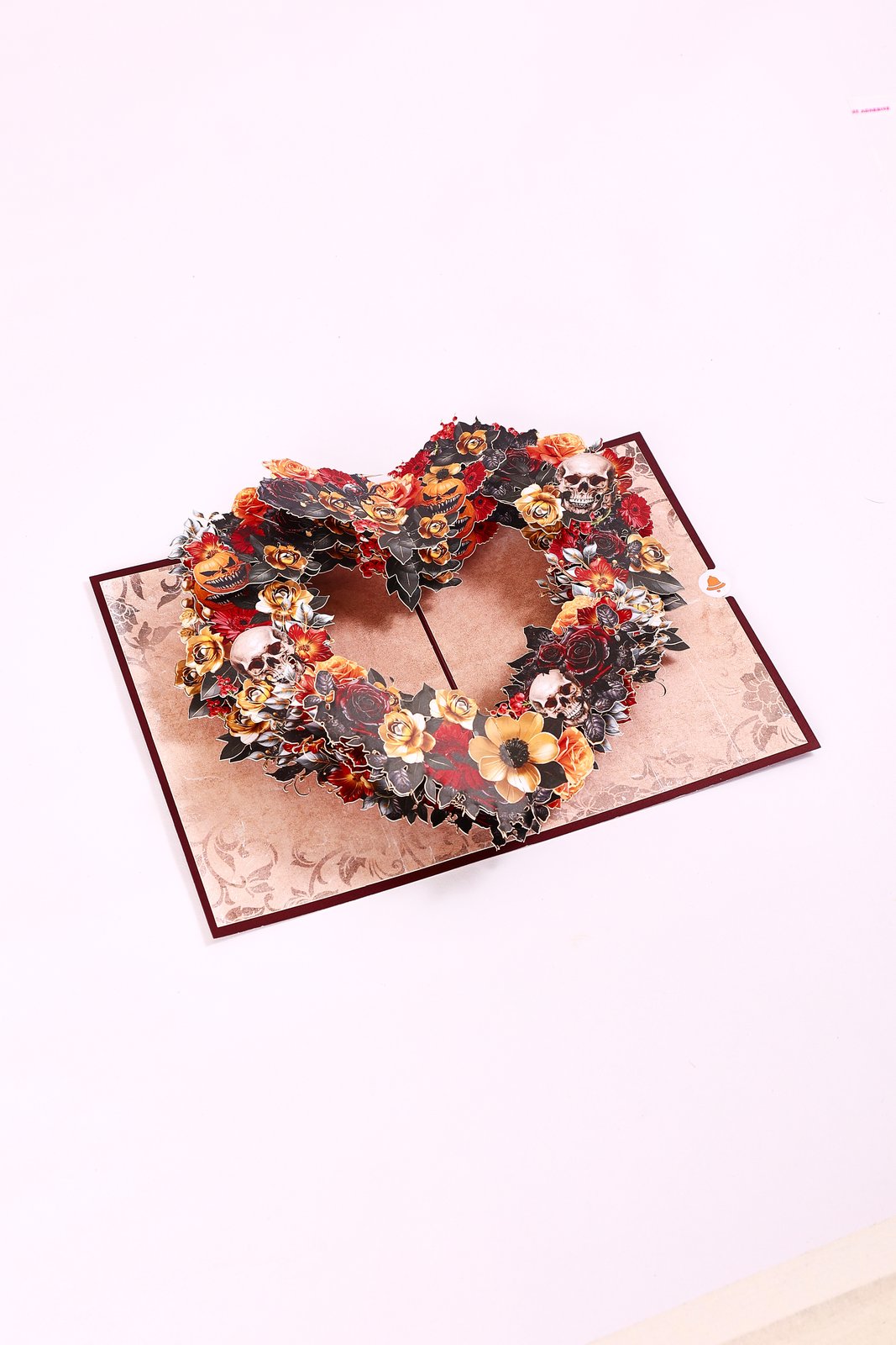 Halloween Rose Wreath Pop Up Card