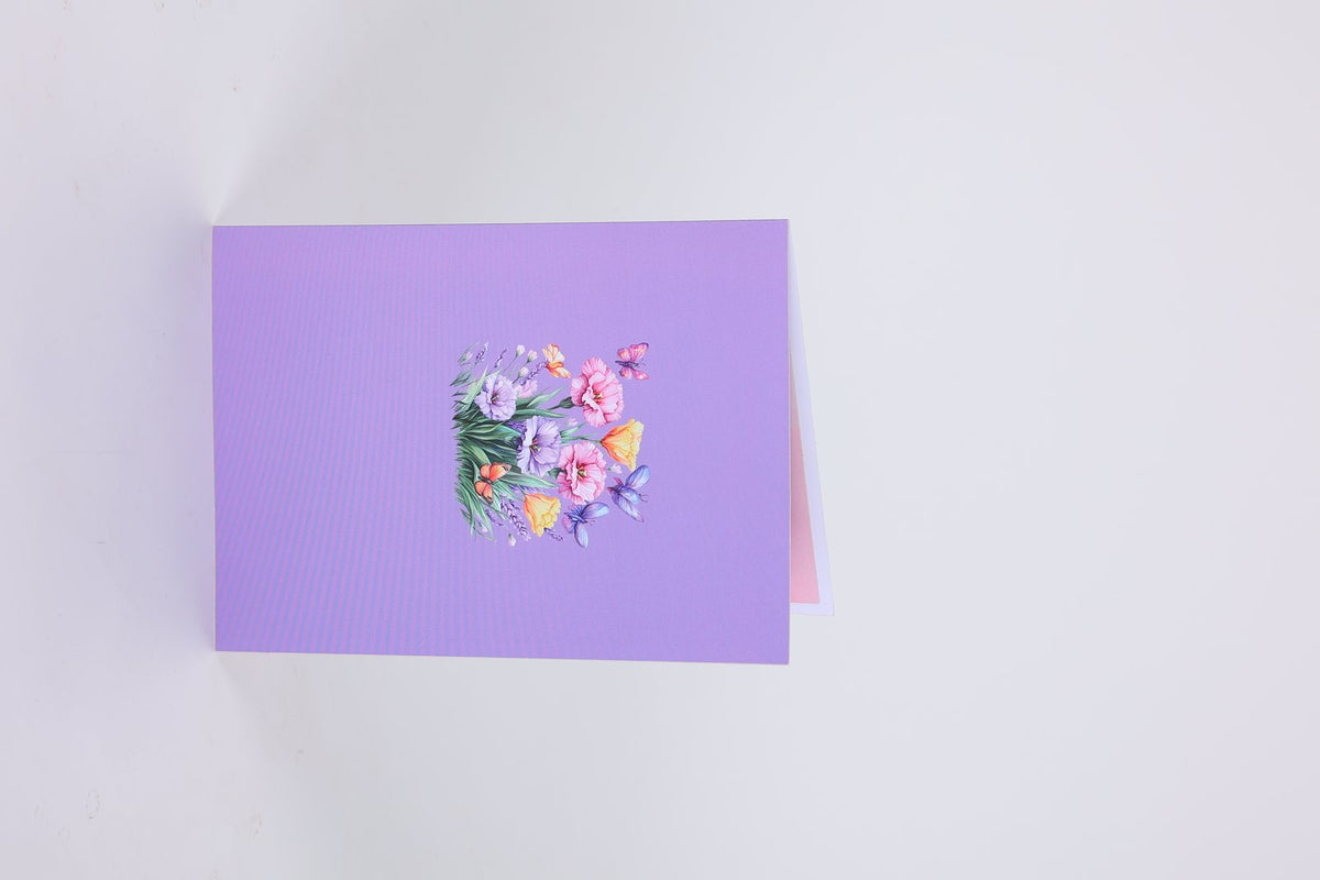 Purple Mother's Day Floral 3D Pop Up Card