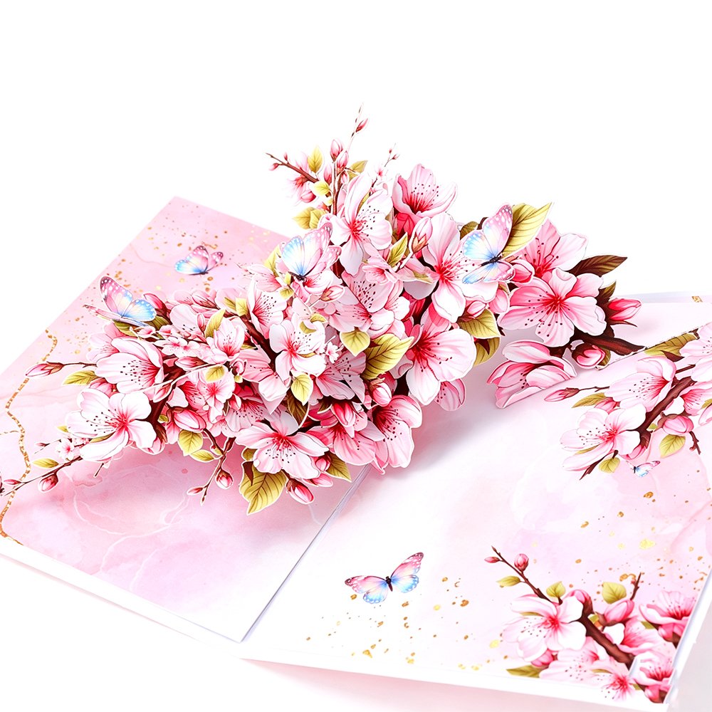 Cherry Blossom Floral Branch Greeting Card
