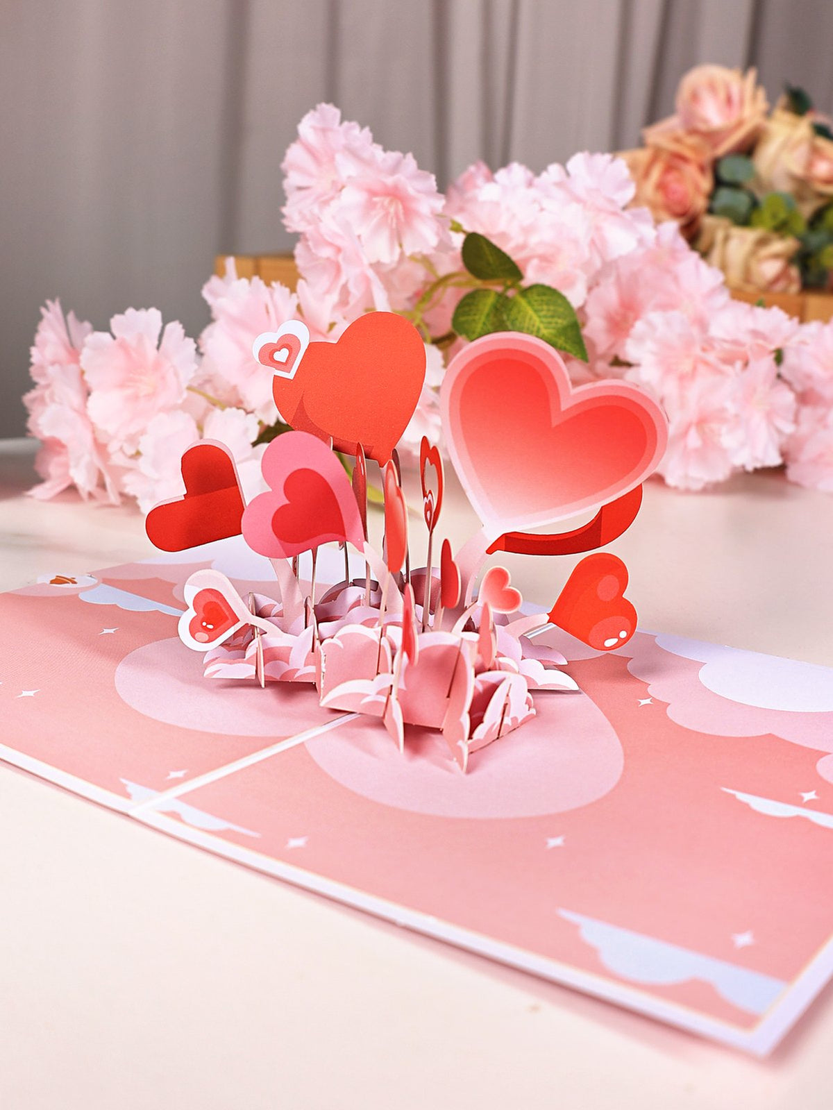 Valentine's Day Exploding Hearts Greeting Card