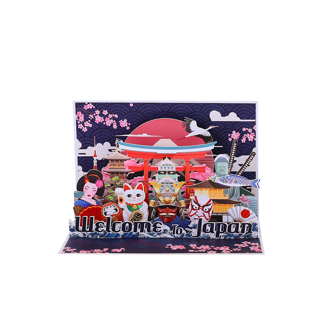 90° Japan City 3D Pop Up Card
