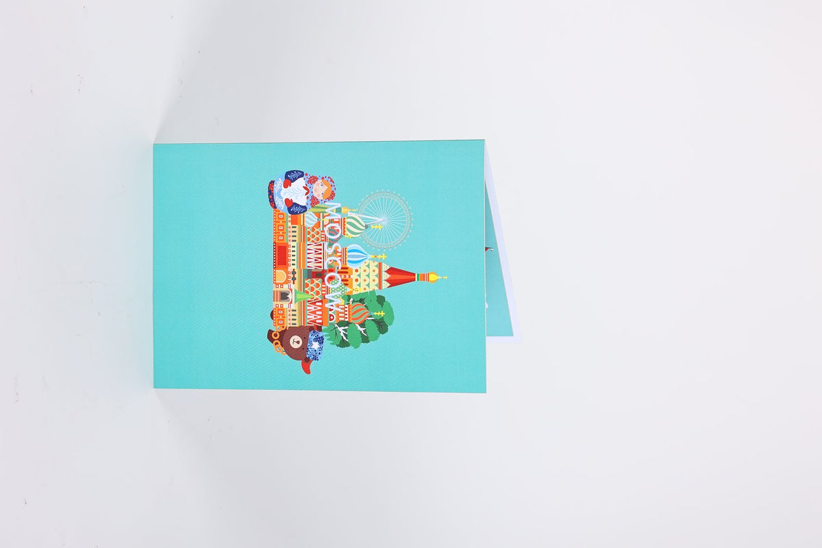 City Cityscape Greeting Card Moscow
