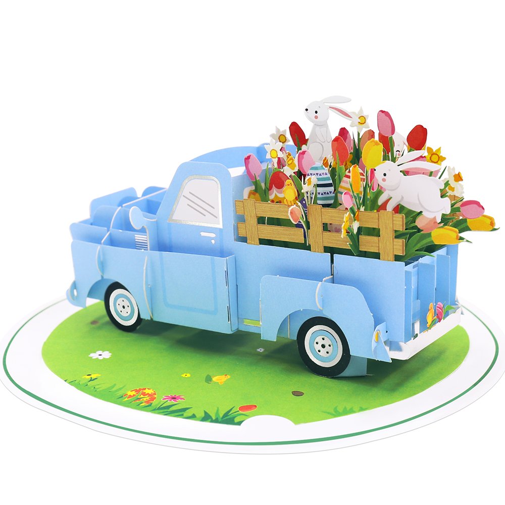 Easter Truck 3D Pop Up Card